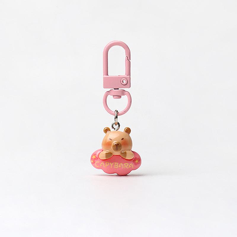 Cartoon Pink Color Capibara Capybara Keychain Pendant Backpack Hangings Decoration Accessries Gift