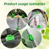 60pcs Green Plastic Greenhouse Film Clips - Heavy-Duty Windproof Garden Clips for Securing Mulch, Tarp & Plant Covers