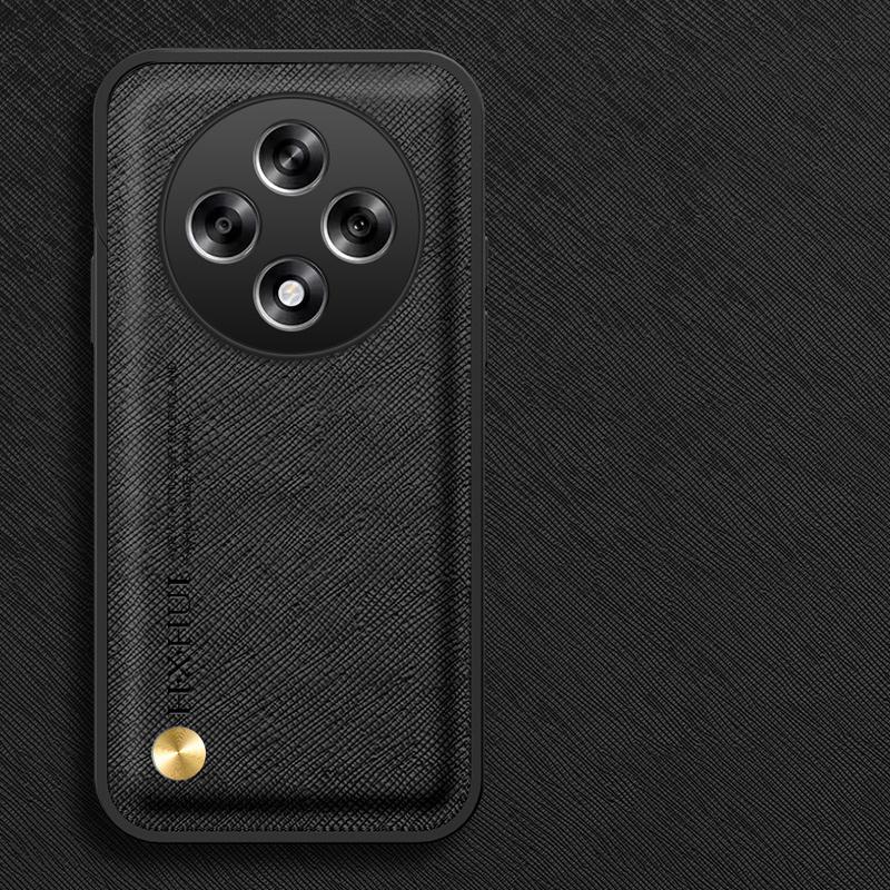 Luxuriöse echte klassische Lederhülle mit Textur für Oppo Reno12 Ultra Cover Schutzhülle Leichter Schutz Business Vollständige Schutzhülle