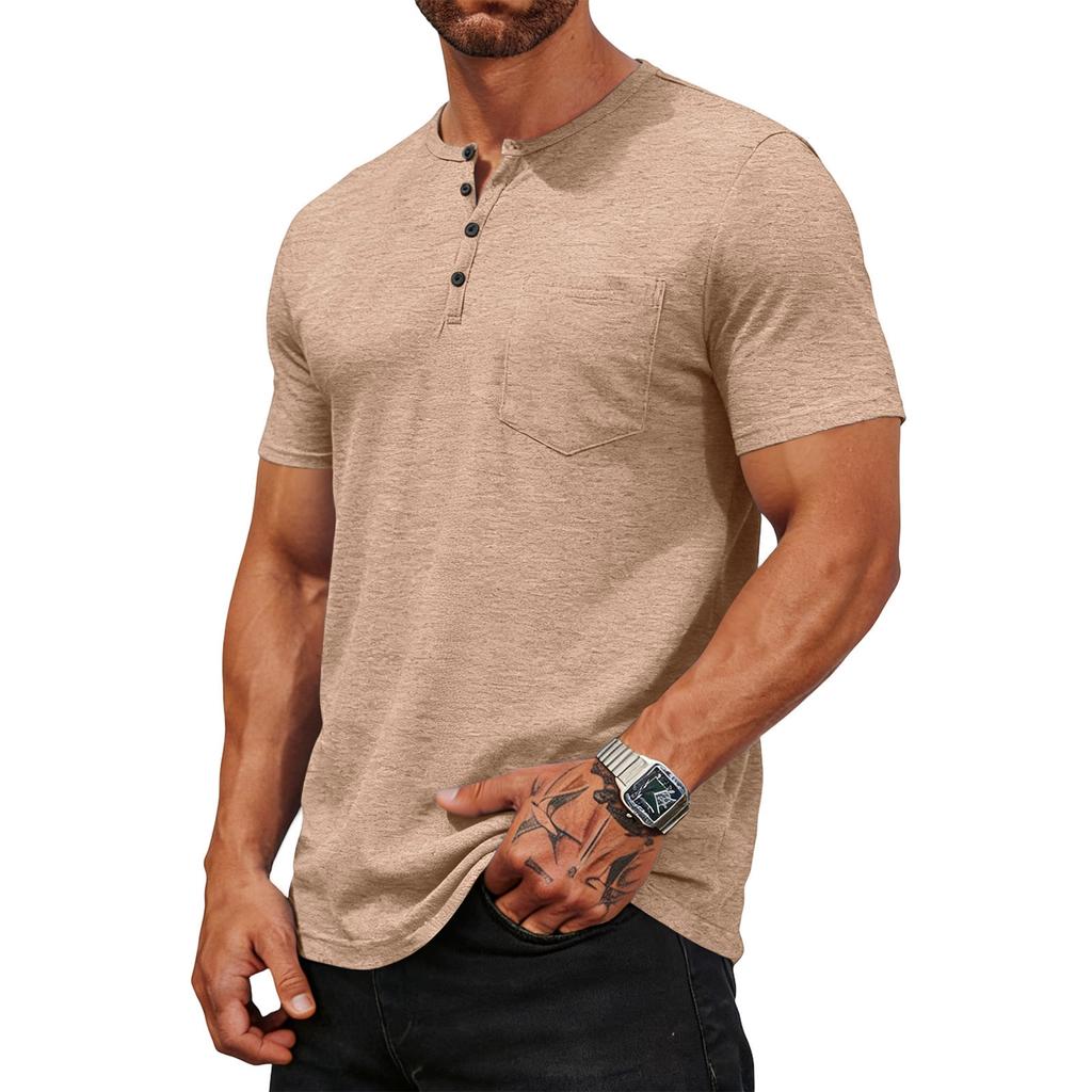 Henley Shirts for Men Mens Short Sleeve Henley Shirts Summer Shirts for Men Short Sleeve Henley Shirts for Men Casual Style