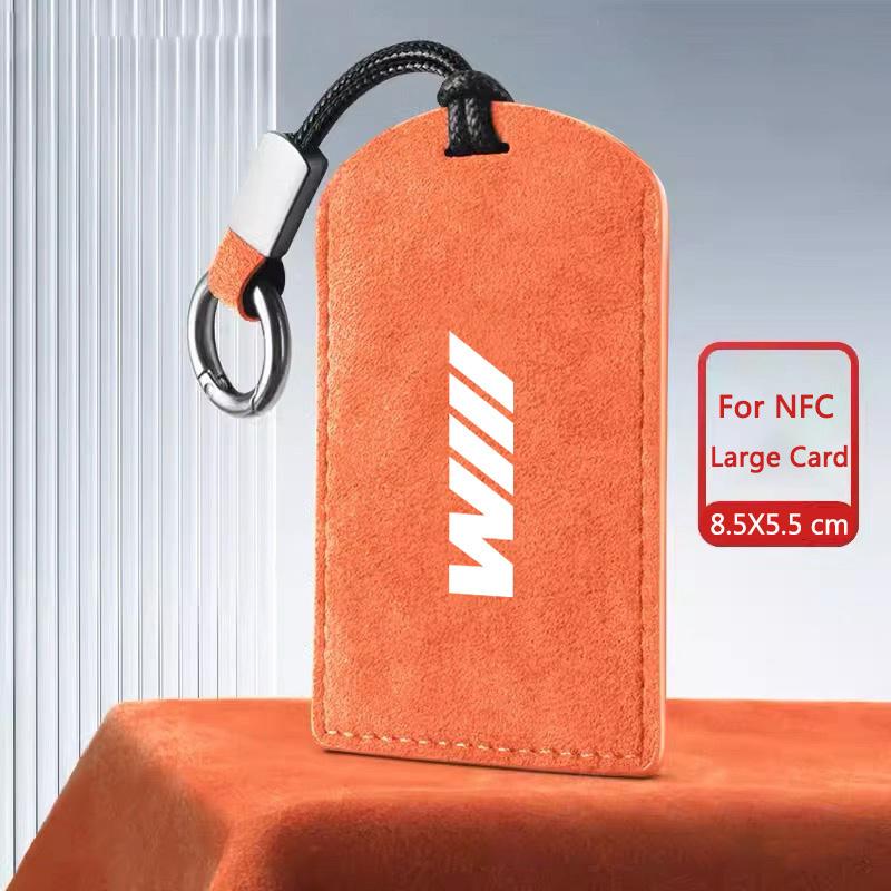 Suede Leather Car Smart NFC Card Key Case Cover Protector Shell Fob For BMW M 3 5 7 Series X1 X3 X5 X6 X7 535le Auto Accessories FY6