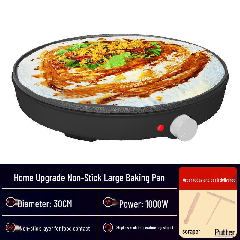 

Non-stick Electric Multi-grain Pancake Griddle for Home or Commercial Use чорний