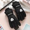 Winter Outdoor Women's Ski Gloves Waterproof Thickened Velvet Touch Screen Cycling Windproof Cold Warm Sports Gloves