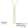 Custom Stainless Steel Yoga Necklace with Zirconia Pendant