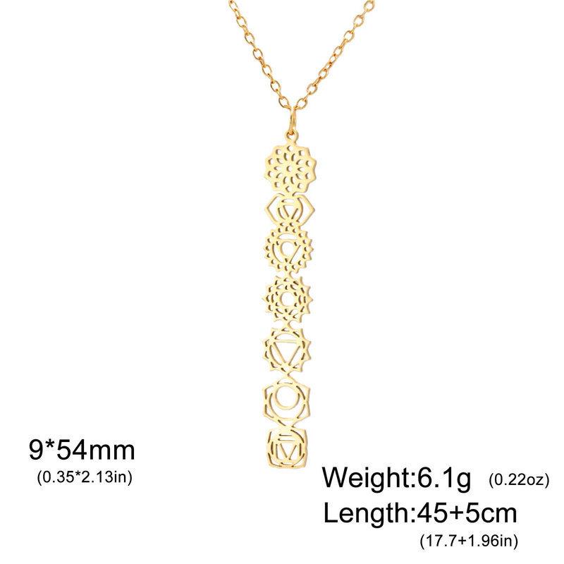 Custom Stainless Steel Yoga Necklace with Zirconia Pendant