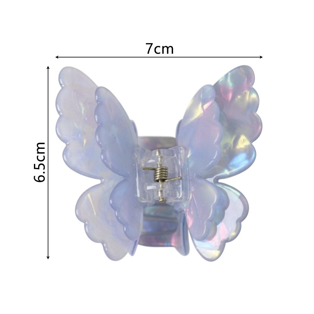 Small Size Butterfly Hair Clip Acetate Shark Clip Sweet Style Fairy Hair Gripper  Women & Girls