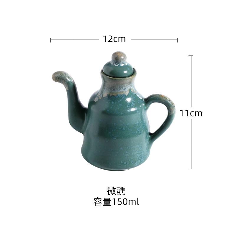 

150 мл Керамическая бутылка для приправ с оливковым маслом, уксусом, соевым соусом, керамическая банка для специй, соусники, соевый соус, столовая посуда для отеля и ресторана