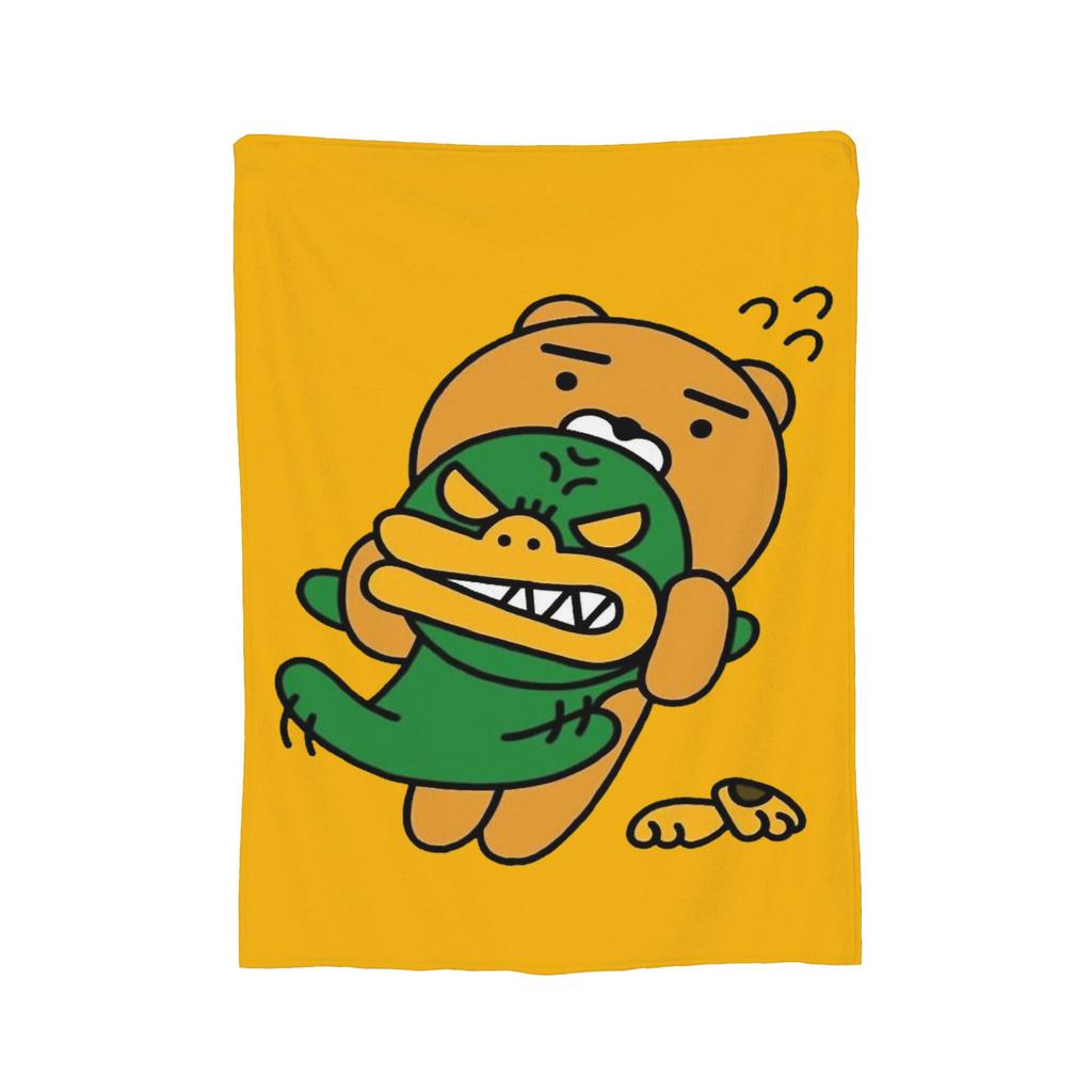 K-Kakaos F-Friends Apeach Heart Blankets Fleece All Season   Multifunction Warm Throw Blanket for Sofa Couch Rug Piece