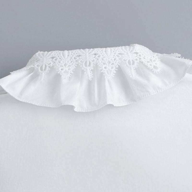 Elegant Ruffle Lace Detachable Collar False Collar Decorative Shawl Half Shiirt Fashion Neck Accessory For Office Women
