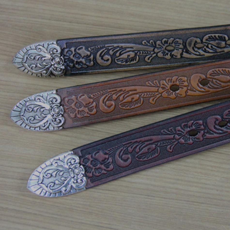 Real Leather Belt Men High Quality Camel Pin Belt Male Retro Designer Brand Cowhide Genuine Leather Carving Belt 130cm