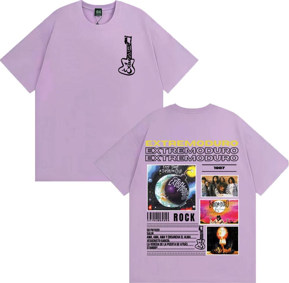 Rock Band EXTREMODURO Tour 2025 Cover Tshirt Unisex Women Fashion Vintage Short Sleeve T Shirts Summer Pop Loose Oversized T Shirt