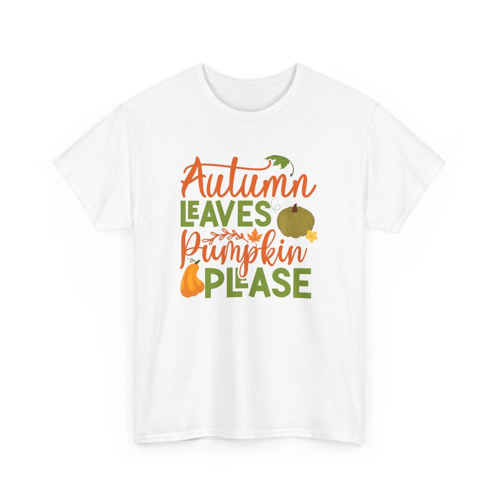 Fall Aesthetic T-Shirt | Autumn T-Shirt | Autumn Leaves Pumpkin Please L