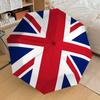 1pz Ombrello Automatico Apri/Chiudi Union Jack con Protezione Antivento, Telo Robusto a 8 Stecche, Stecche Resistenti, Design alla Moda1191A