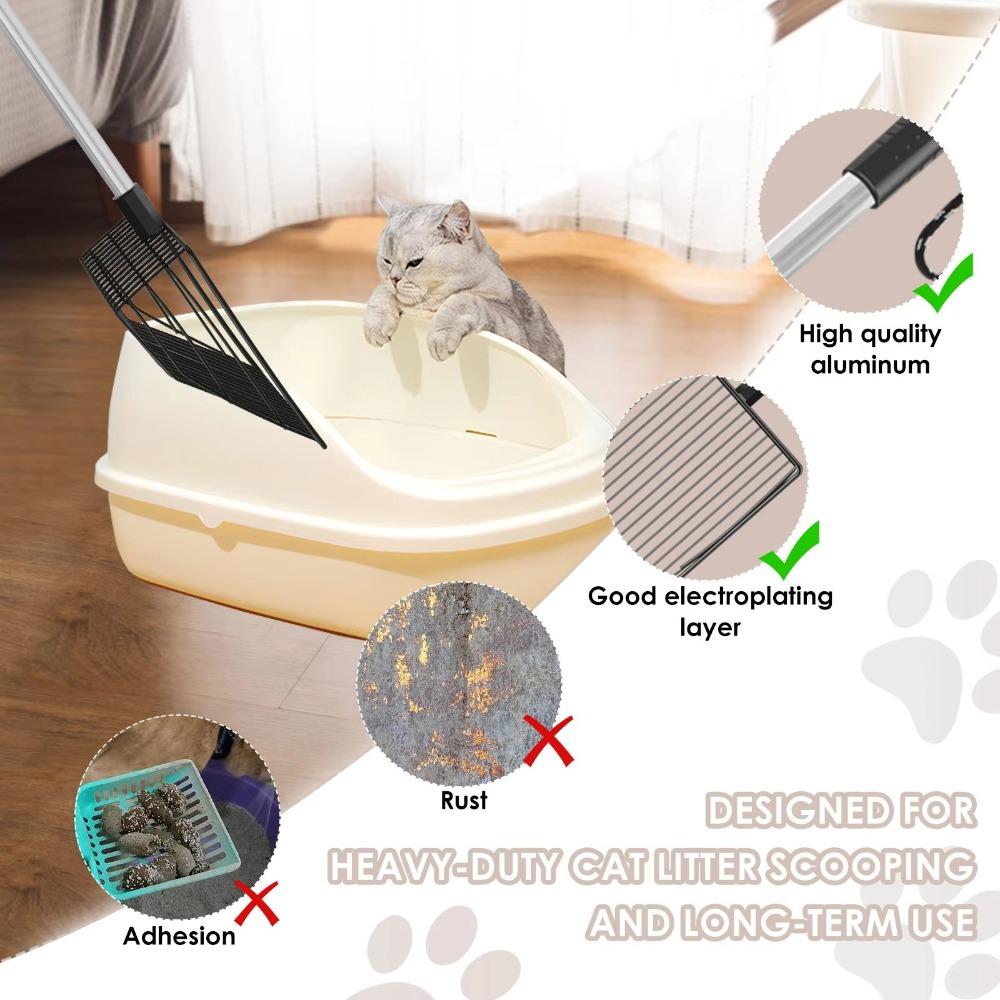 Easy To Clean Cat Litter Scoop Metal Kitten Litter Shovel Durable Cat Poop Spoon Pet Supplies