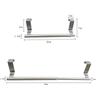 Stainless Steel Double-rod Towel Rack Household Door Retractable Rack Bathroom Storage Shelf