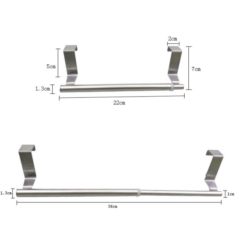 

Двойная вешалка для полотенец из нержавеющей стали, выдвижная полка для бытовой двери, полка для хранения в ванной комнате 1pcs