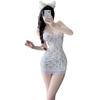 Sexy underwear small floral lace splicing pure desire wind suspender hip wrap sexy loungewear