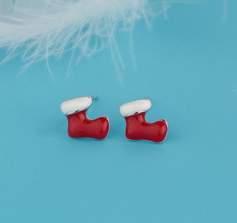 Christmas Holiday Stud Earrings: Elk, Tree, Candy Cane, Snowman