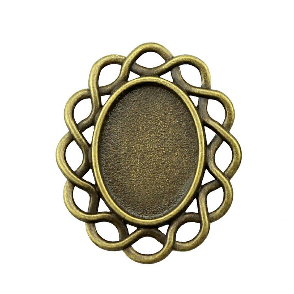 10pcs Fit 13x18mm Oval Glass Cabochon DIY Oval Cameo Cabochon Pendant Base Setting For DIY Jewelry Making