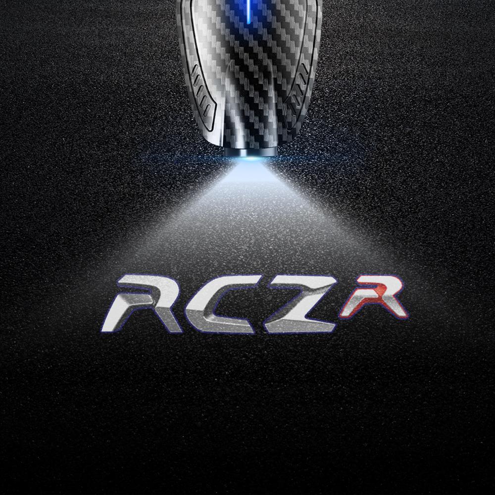 2pcs USB Rechargeable 208 RCZ Logo Car Door HD R LED Lamps Projector Courtesy Welcome Lights For Peugeot Automobile