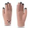 Five-finger Knitted Jacquard Women Driving Gloves  Gloves Female Gloves Wool Mittens