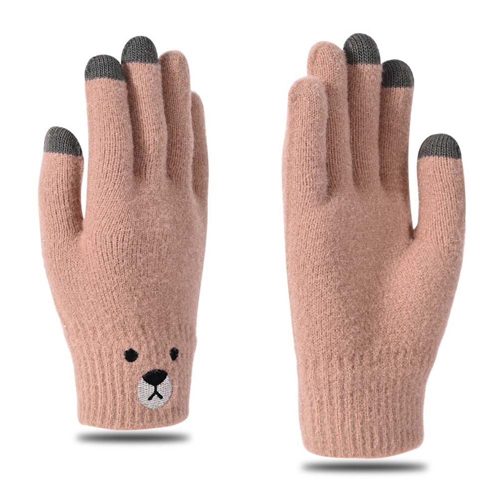 Five-finger Knitted Jacquard Women Driving Gloves  Gloves Female Gloves Wool Mittens