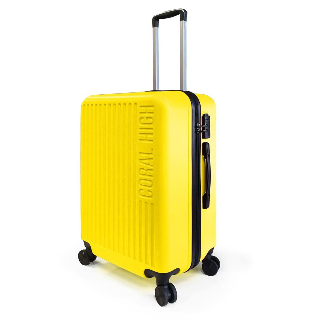 coral high ABS Gelber mittelgroßer Koffer 16457