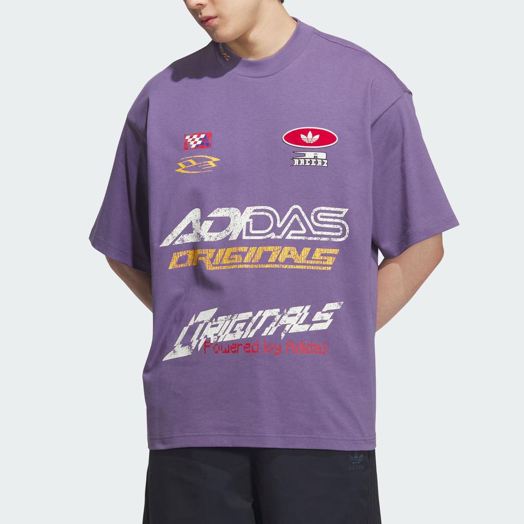 adidas Originals SS25 Moto Loose Fit Comfortable Short Sleeve T-Shirt Men Tops KH1196