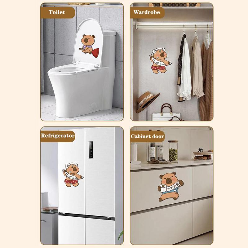 Capybara Toilet Mat Deodorizing Stickers Deodorizing Capybara Deodorizing Stickers Cartoon Toilet Mat Self-Adhesive Deodorizing