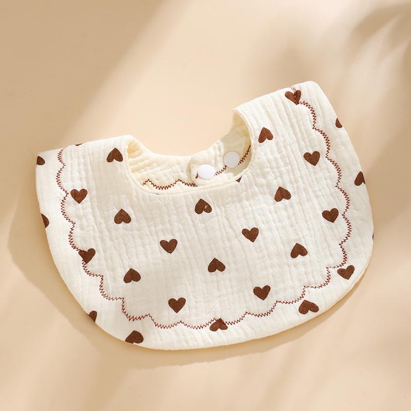 Pure Cotton Baby Bib: Six-Layer Soft Gauze, Cute and Comfortable for Infants