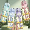 1PC I Was 11 12 Birthday Number Art 750ml Color Plastic Sports Water Bottle Leakproof Flip Straw Lid Suitable for Sports Office Home Use