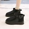 Fashion Women's Flat Snow Boots Winter New Fashion Round Head Sleeve Thick Sole Anti-slip Wear-resistant Short Boots