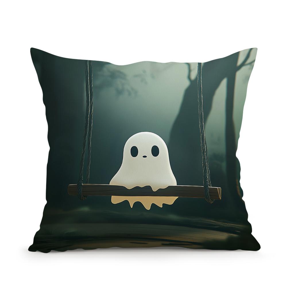Halloween Ghost Theme Cushions Pillowcase Polyester Cushion Cover Throw Pillow Sofa Decoration Pillowcover Home Car Decor