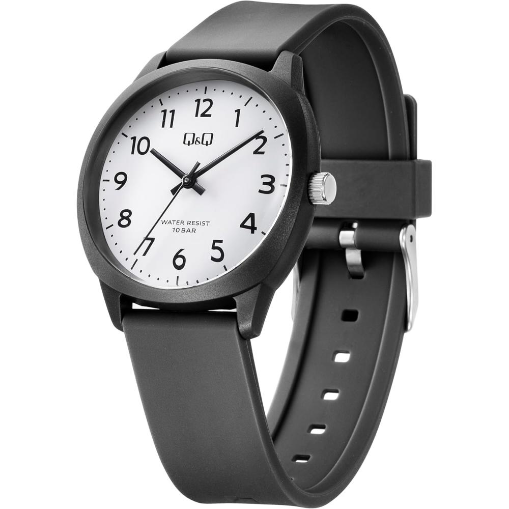 [citizen Q A] Q Q  10 Atm  Waterproof  Lightweight  Easy To Read Dial  Simple  V52a 501vk  Black  2 Black