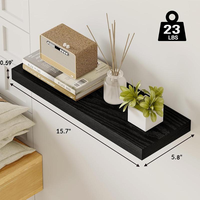 Soggiorno Camera da letto Scaffali a muro in legno rustico Scaffale sospeso Organizzatore per la casa Espositore da parete