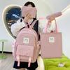 New Backpack Four Piece Student Backpack Simple Large Capacity Backpack for Primary and Secondary School Students