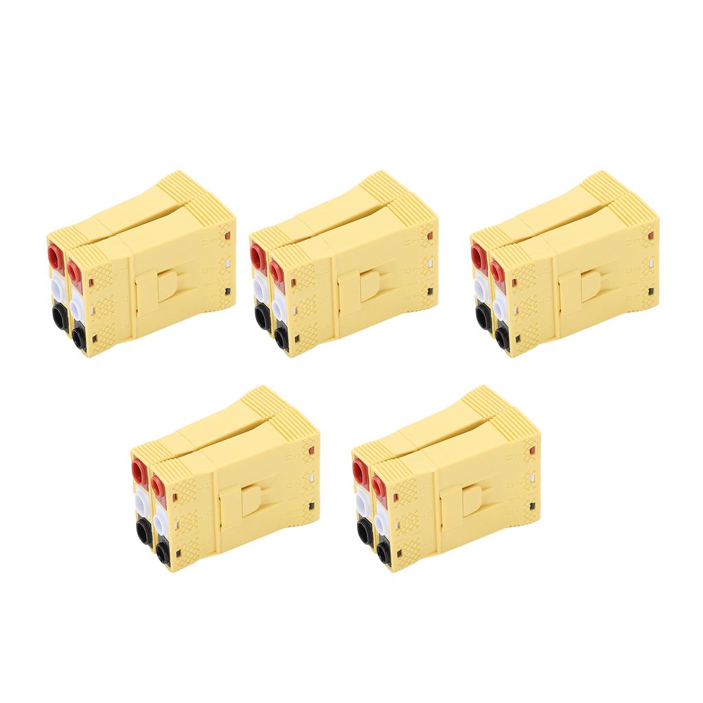 5Pcs Wire Quick Connector 3 In 6 Out OJ636 Yellow Male Female Plugin  for Light