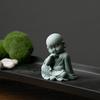 DIY Little Monk Ornament Chinese Style Buddha Statue Mini Bald Monk  Fish Pond Landscaping