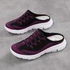 Women's Breathable Knit Mule Sneakers, Casual Slip On Outdoor Shoes, Women's Comfortable Shoes