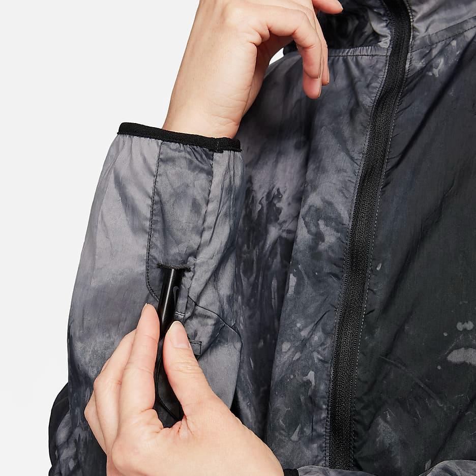 Nike Trail Repel All Over Print Hooded Zip Casual Long Sleeve Jacket Women Jackets Black FN6854-010