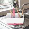 2 Compartments Utensil Holder Organizer Draining Design Draining Rack Basket  Kitchen