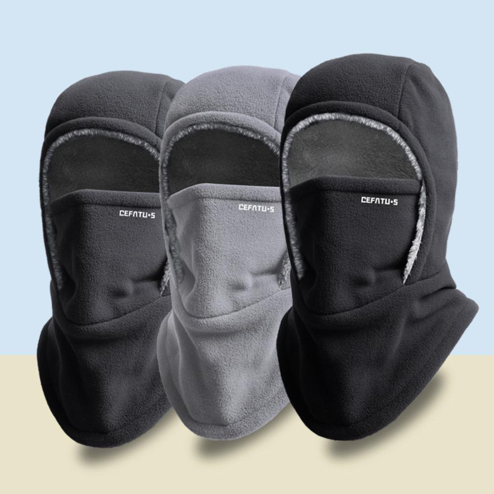 Fleece Warm Hood and Hat Cold-proof Ski Windproof Cap Neck Protection Balaclava Cycling Cap Winter