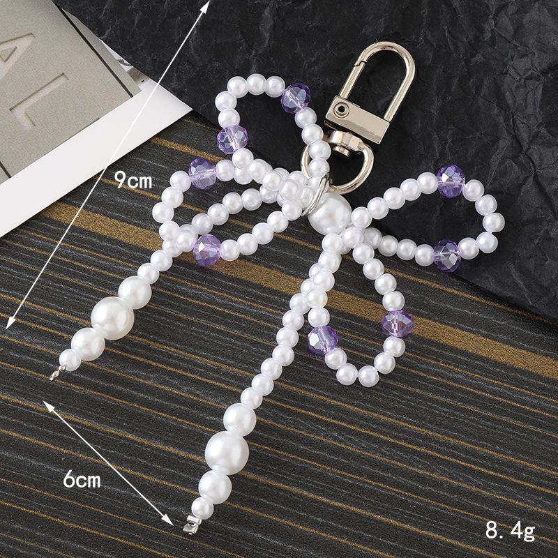 Creative Pearl Bow Pendant Keychain: Exquisite Gift Accessory for Bag or Phone Case