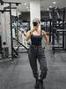 Leijibi Camp Running Sports Pants Windbreaker Jogger Pants W Black