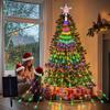 Solar LED Christmas Tree Waterfall Lights – Waterproof Outdoor Decorative Lights for Festive Courtyard Arrangements