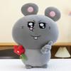 Plush Mouse Doll Flower Backpack Cartoon Stuffed Animal Decoration Ornament Gift