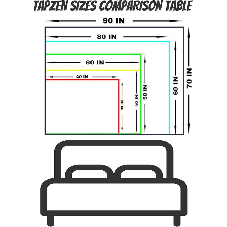 Tapzen Mountain Forest Tapestry - Boho Landscape Moon Stars Wall Hanging for Bedroom, Living Room, Classroom, Dorm (40 x 30 inches)