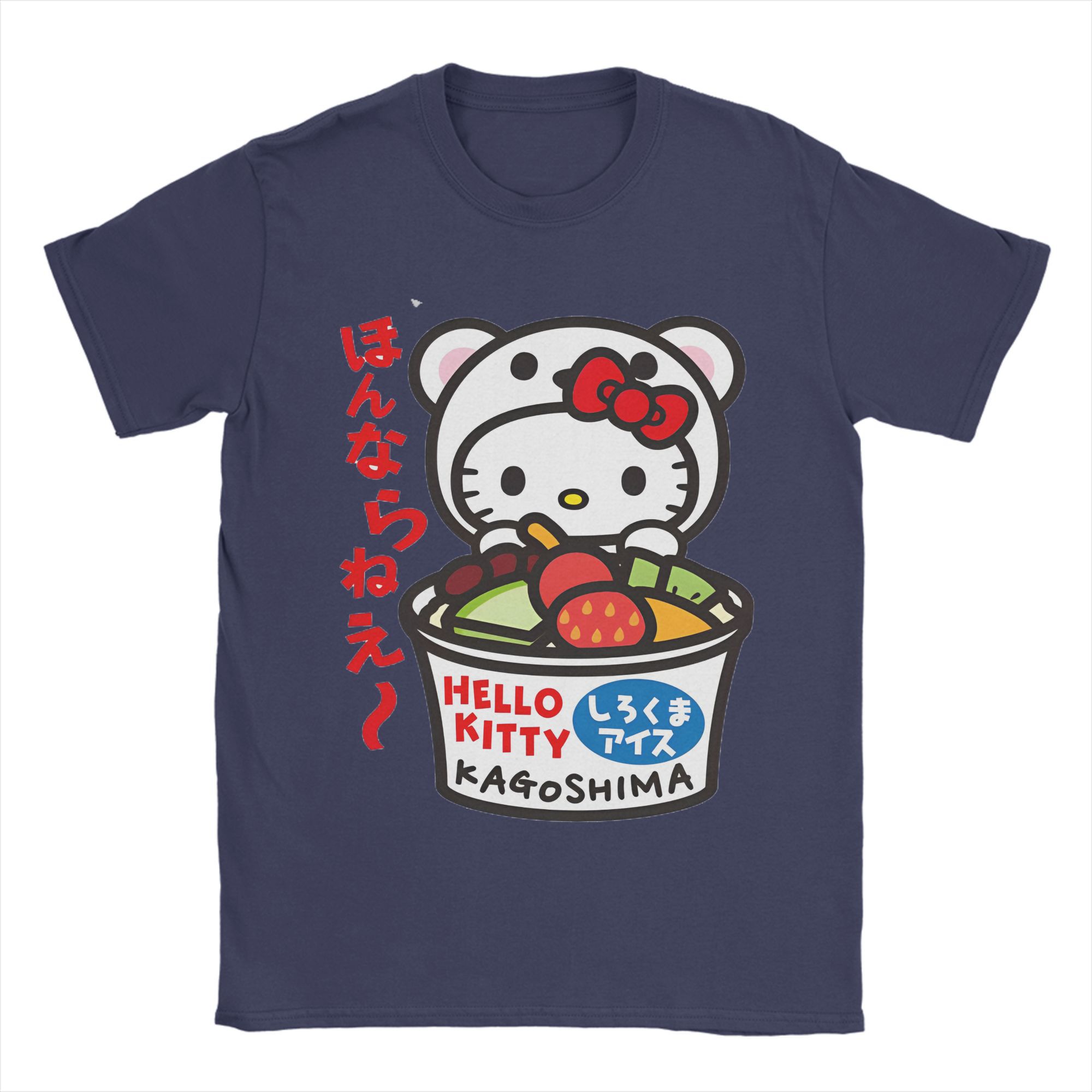 

Футболка Hello Kitty с коротким рукавом из мягкого хлопка, повседневная, с круглым вырезом, милый мультяшный принт, легкий летний топ для женщин, для повседневной носки S