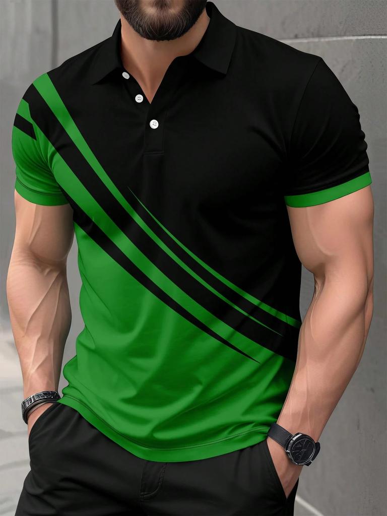 Summer new men's short sleeved casual, fashionable and comfortable 3D pattern printing