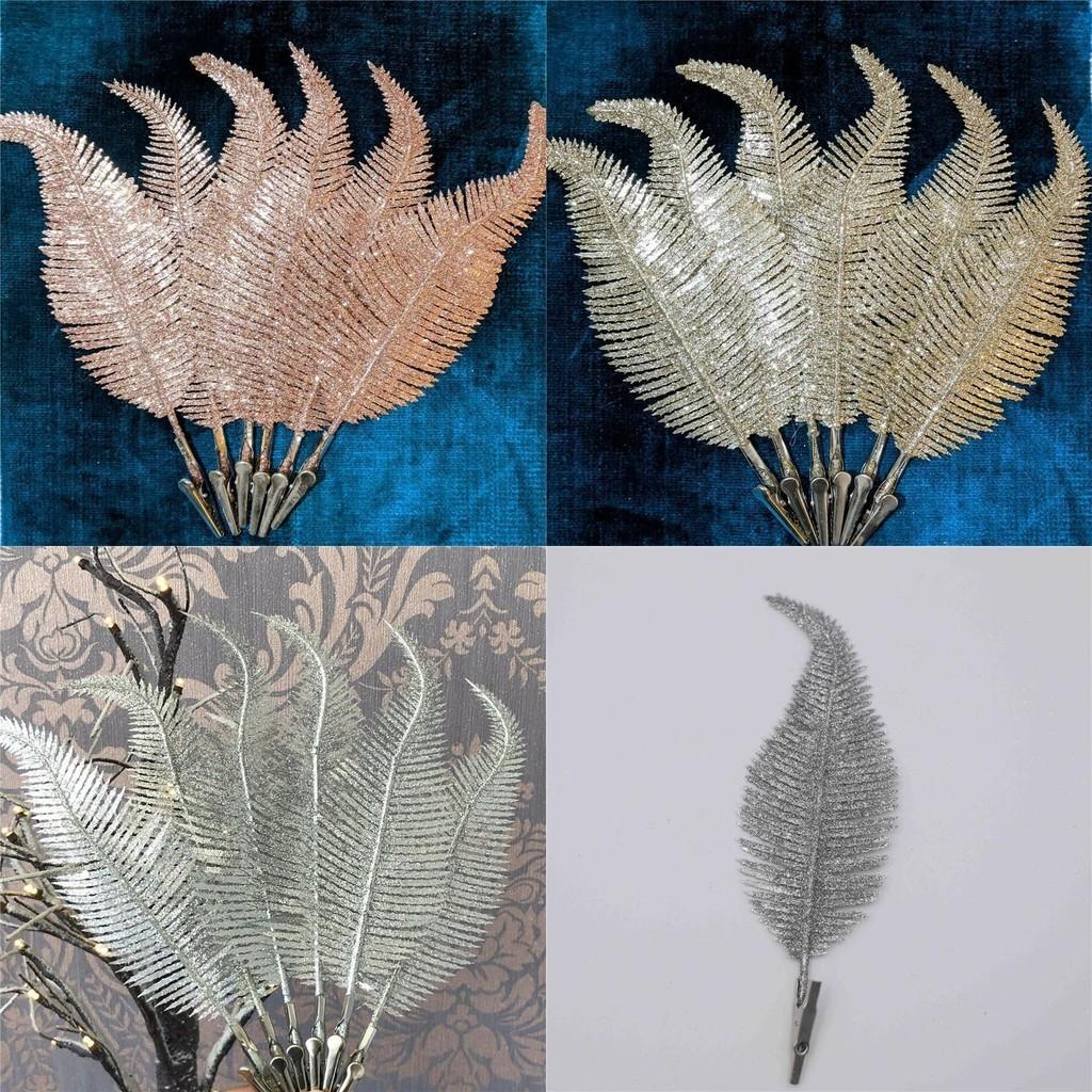 Elegant Clip On Feather Glitter Baubles For Stunning Christmas Tree Decor